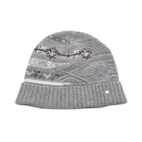 Hermes Knit Cap Button S Gray Wool main image 4